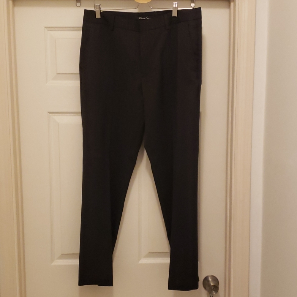 Kenneth Cole Dark Gray Pinstripe Slacks